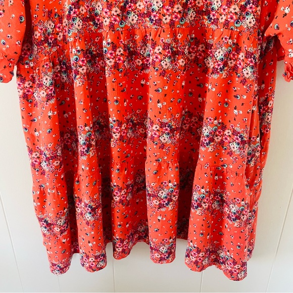 White Birch Red Floral Midi Dress - Picture 10 of 11